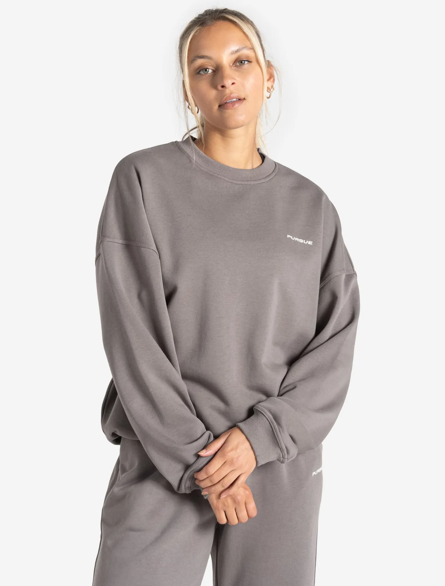 Oversized Sweatshirt - Mushroom Grey