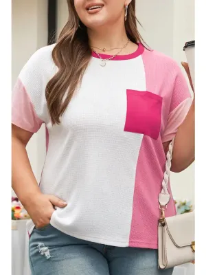 Patchwork Color Block Tee (Plus)