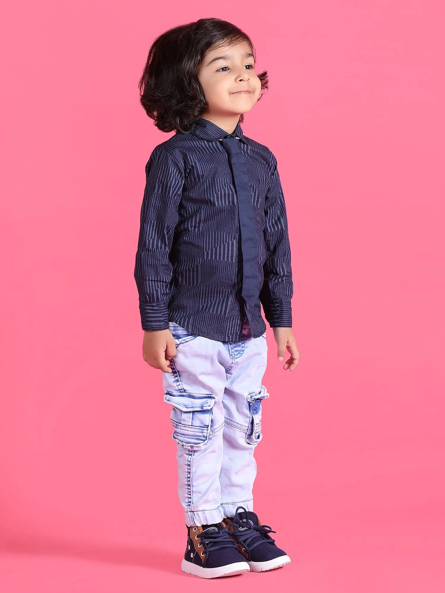 Polka Tots Full Sleeves Shirt - Blue