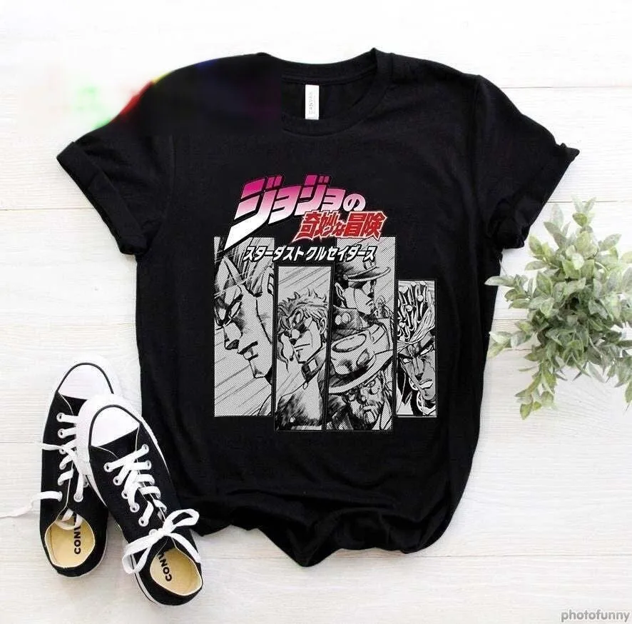 Printed Black T-Shirt Jojo's Bizarre Adventure