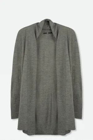 SASHA CAR LENGTH CARDIGAN IN ITALIAN SUPER FINE MERINO