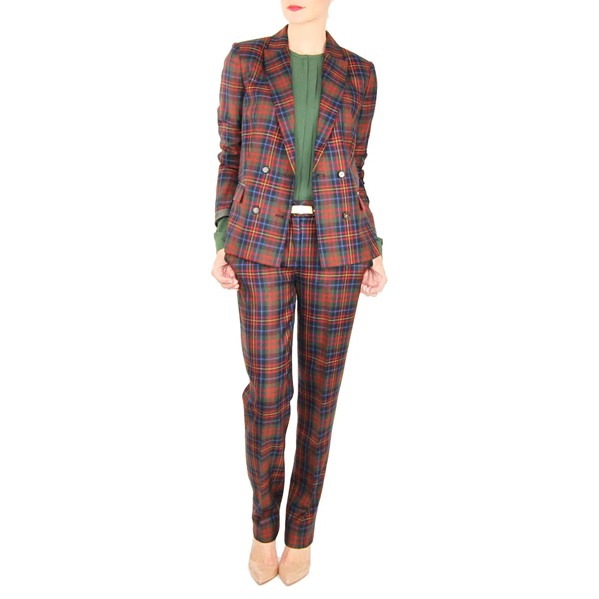 Tartan Plaid Wool Blazer