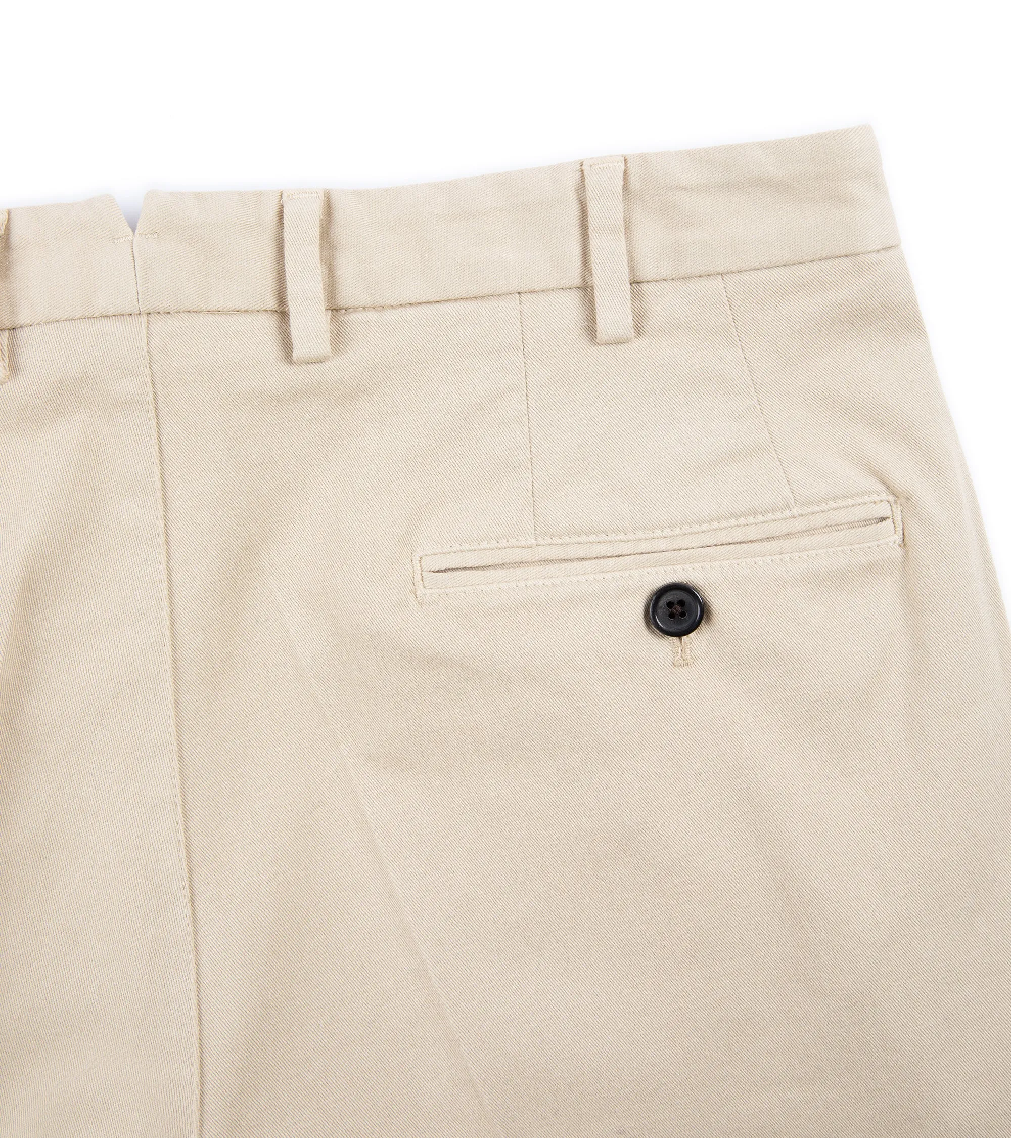 Trunk Palmer Flat Front Cotton Twill Trousers: Sand