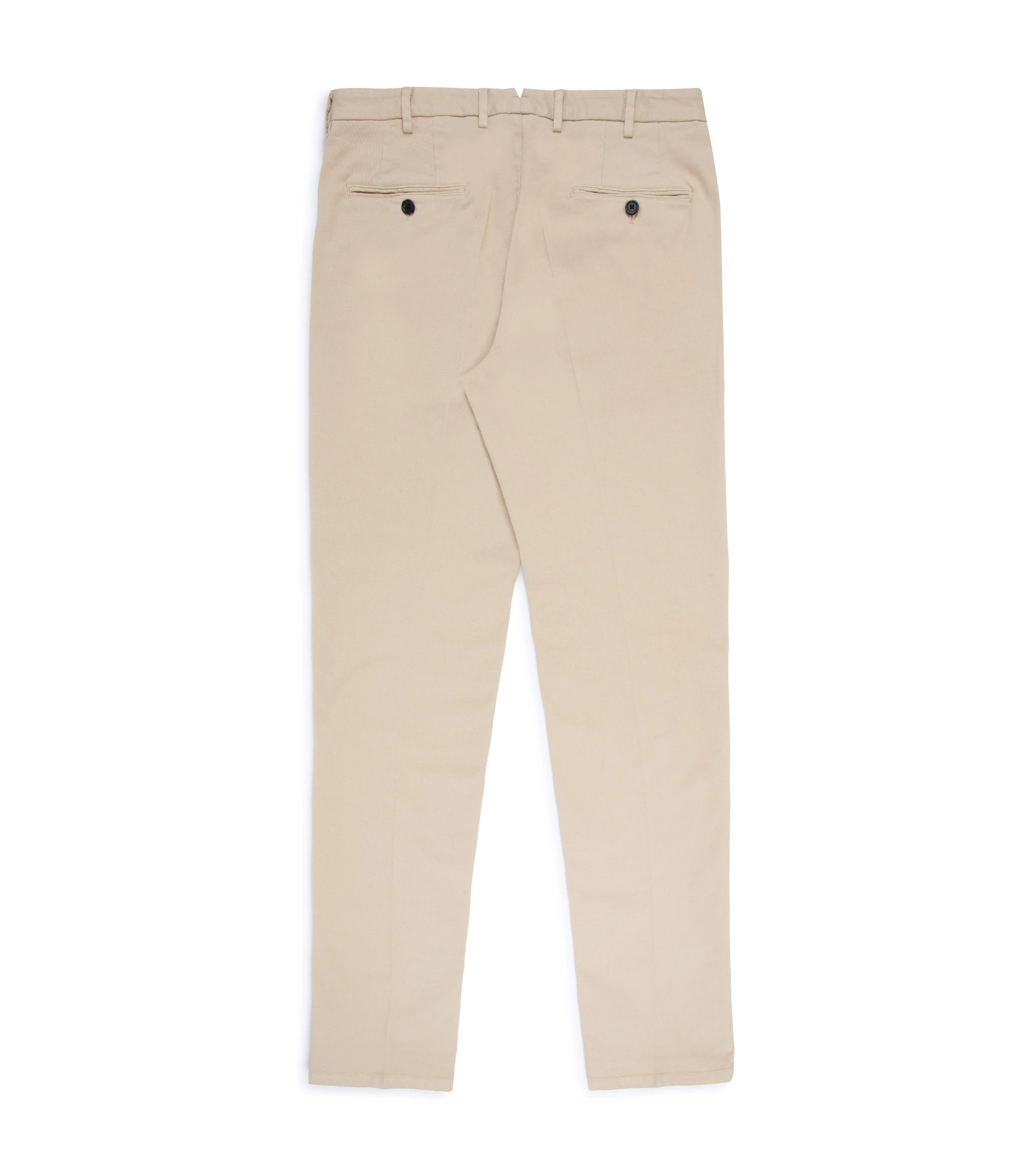 Trunk Palmer Flat Front Cotton Twill Trousers: Sand