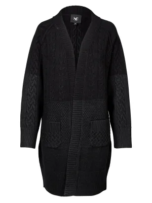 VIBE knitted cardigan - Black mix