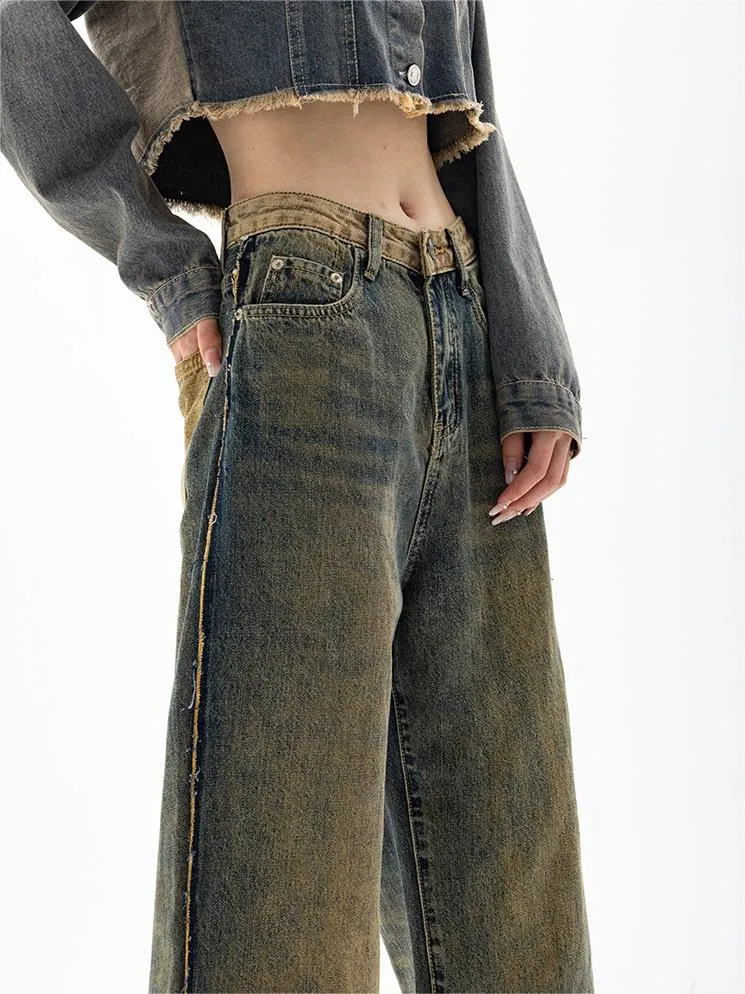 Wenkouban Boyfriend jeans with a classic vintage wash