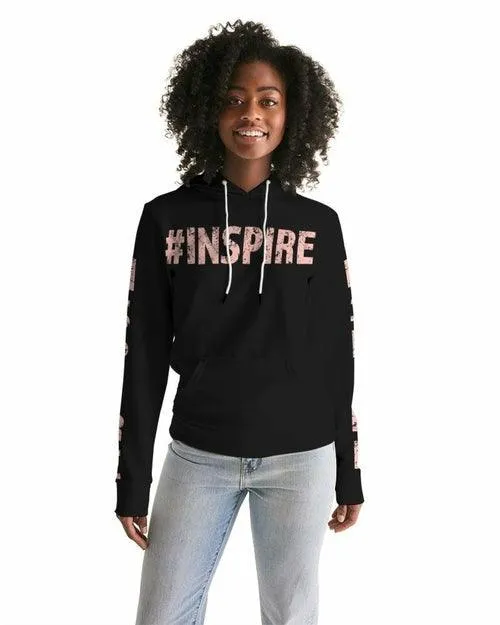 Womens Hoodie - Pullover Hooded Sweatshirt - Pink Graphic / Inspire